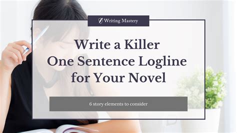 how to write a logline for a novel